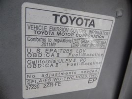 2011 Toyota Corolla LE Silver 1.8L AT #Z24574